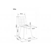 Scaun Tapitat MILA VELVET Genarom SN Verde / Tap 146